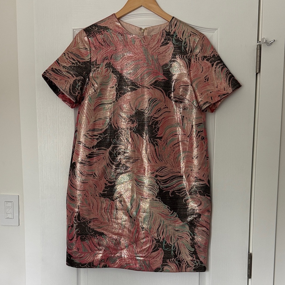 Kate Spade Metallic Feather Mini Dress
